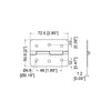 Penn Elcom 50.8mm x 72.5mm 6 Hole Zinc Hinge