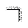 2 x Penn Elcom 2m Single Angle Plastic Extrusion with 21.5mm Legs