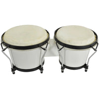 Chord Bongos White 6.5" + 7.5" with Carry Bag