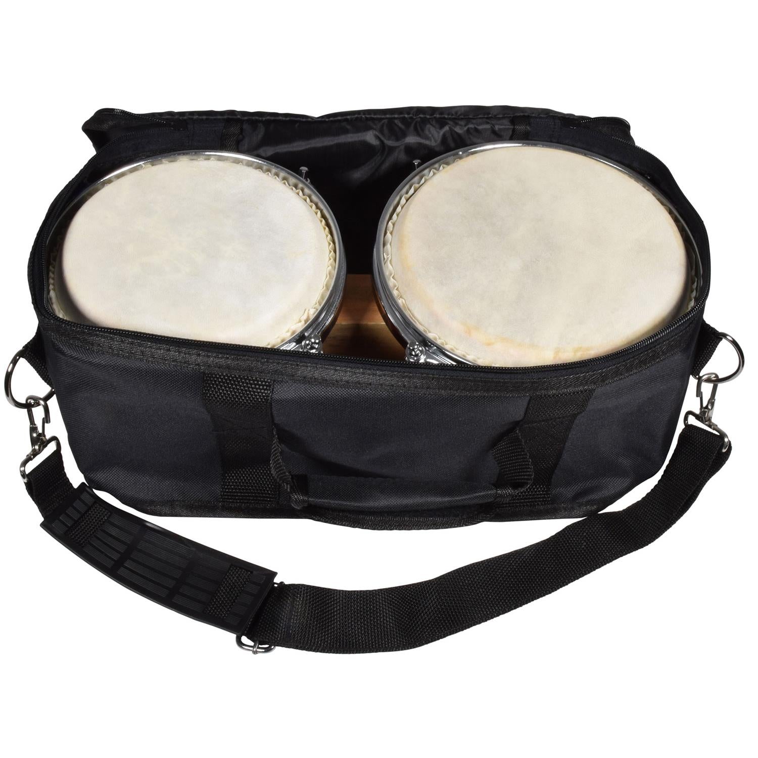 Chord Bongos White 6.5" + 7.5" with Carry Bag