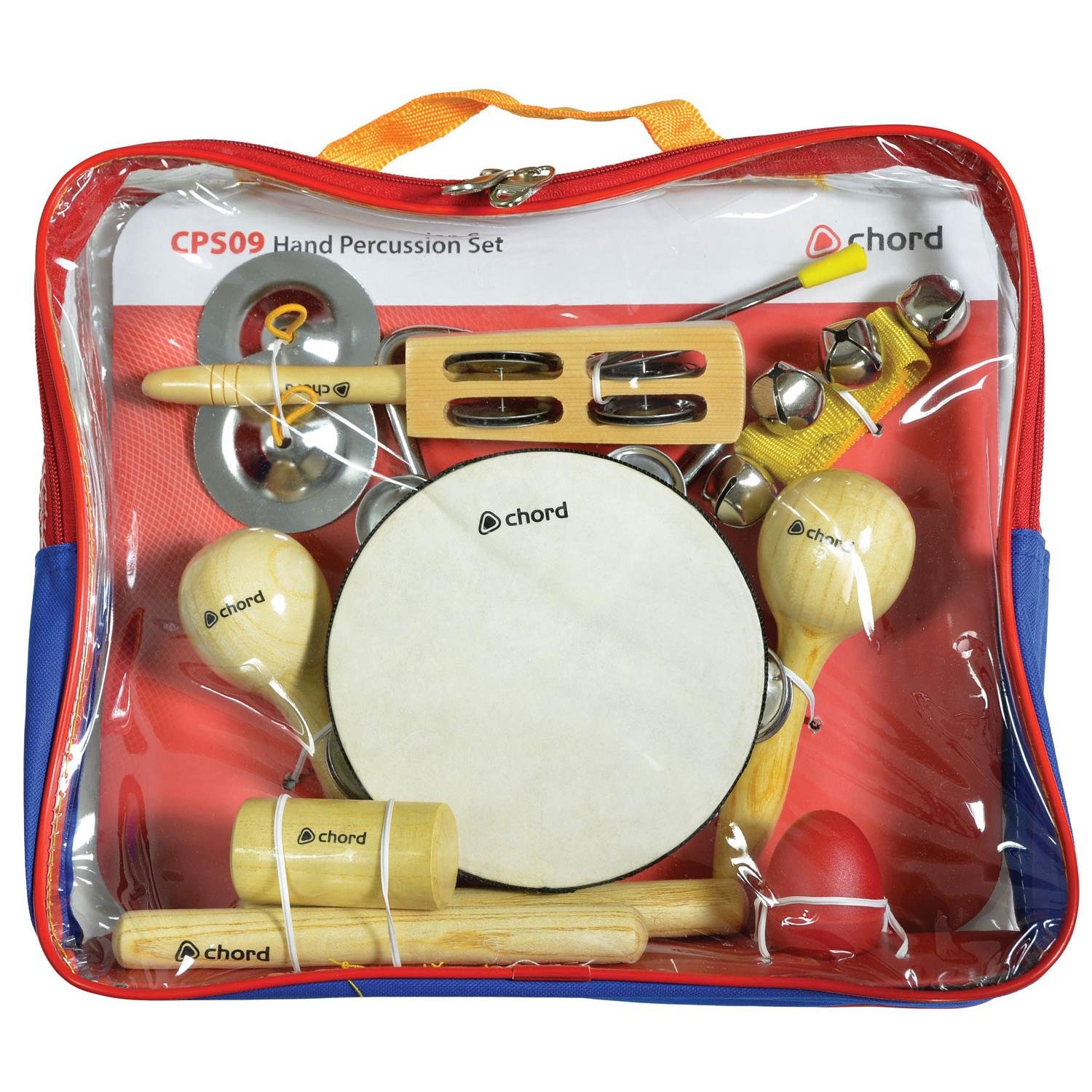 9 x Chord Hand Percussion Set Tambourine Jingle Egg Shaker Triangle