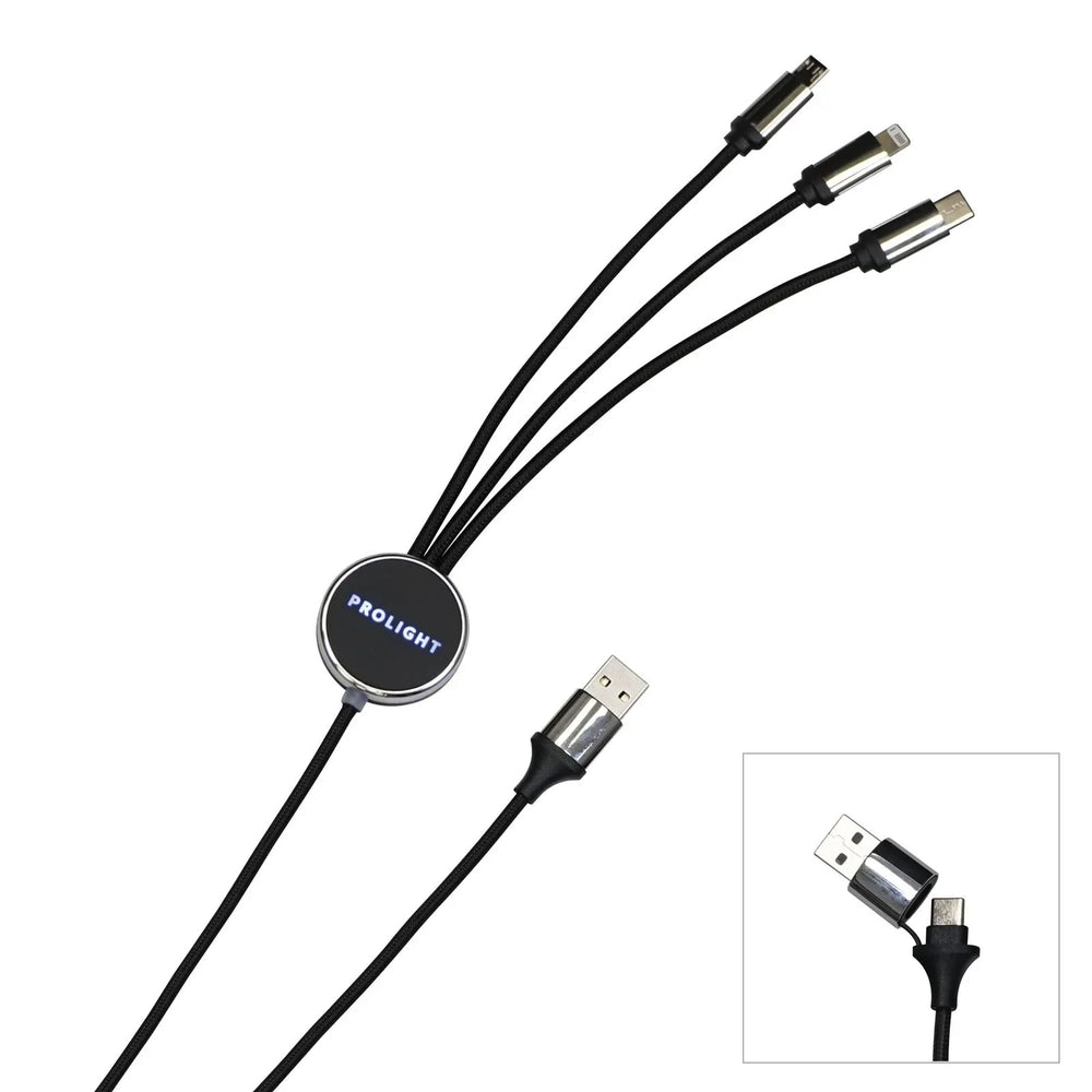 Prolight USB Charging Cable USB - C, Lightning, Micro - USB Lead