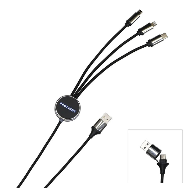 Prolight USB Charging Cable USB - C, Lightning, Micro - USB Lead