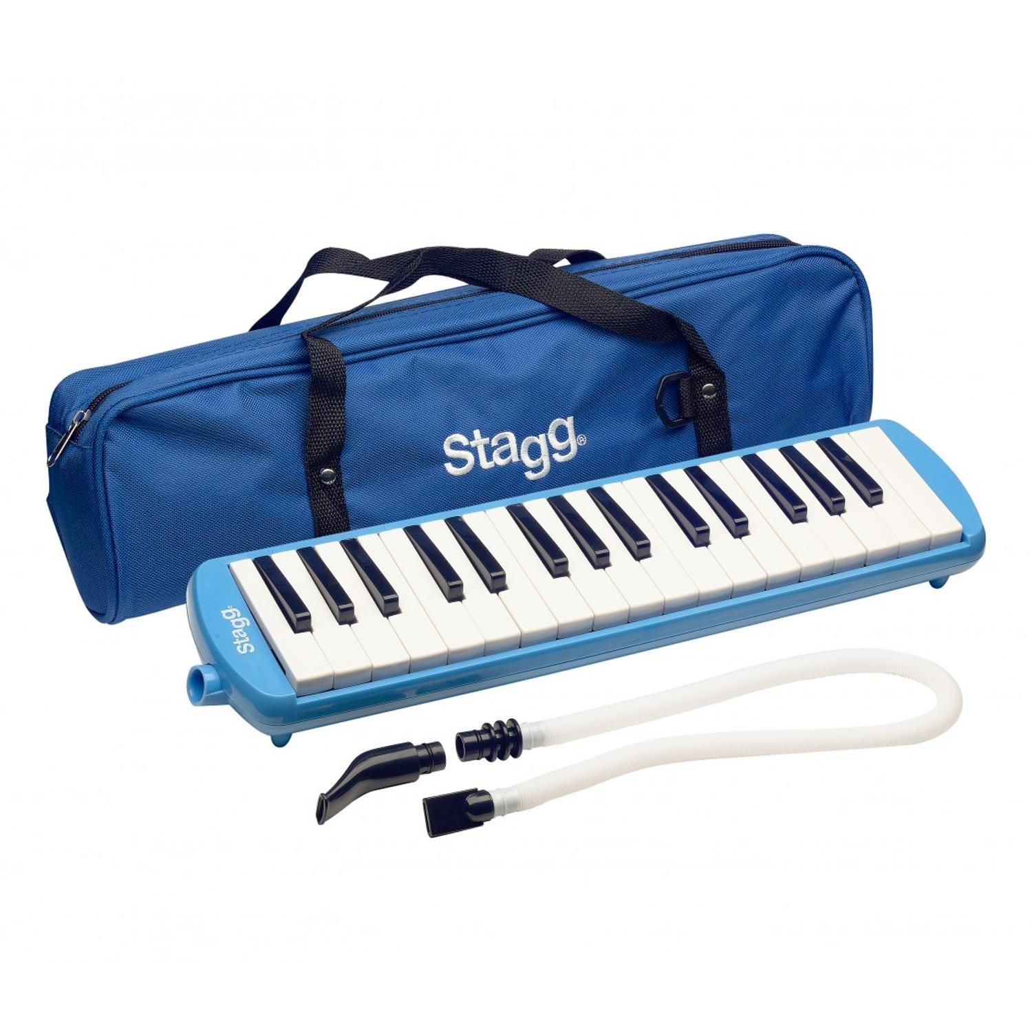 Stagg MELOSTA32 BL Blue plastic melodica with 32 keys and blue bag