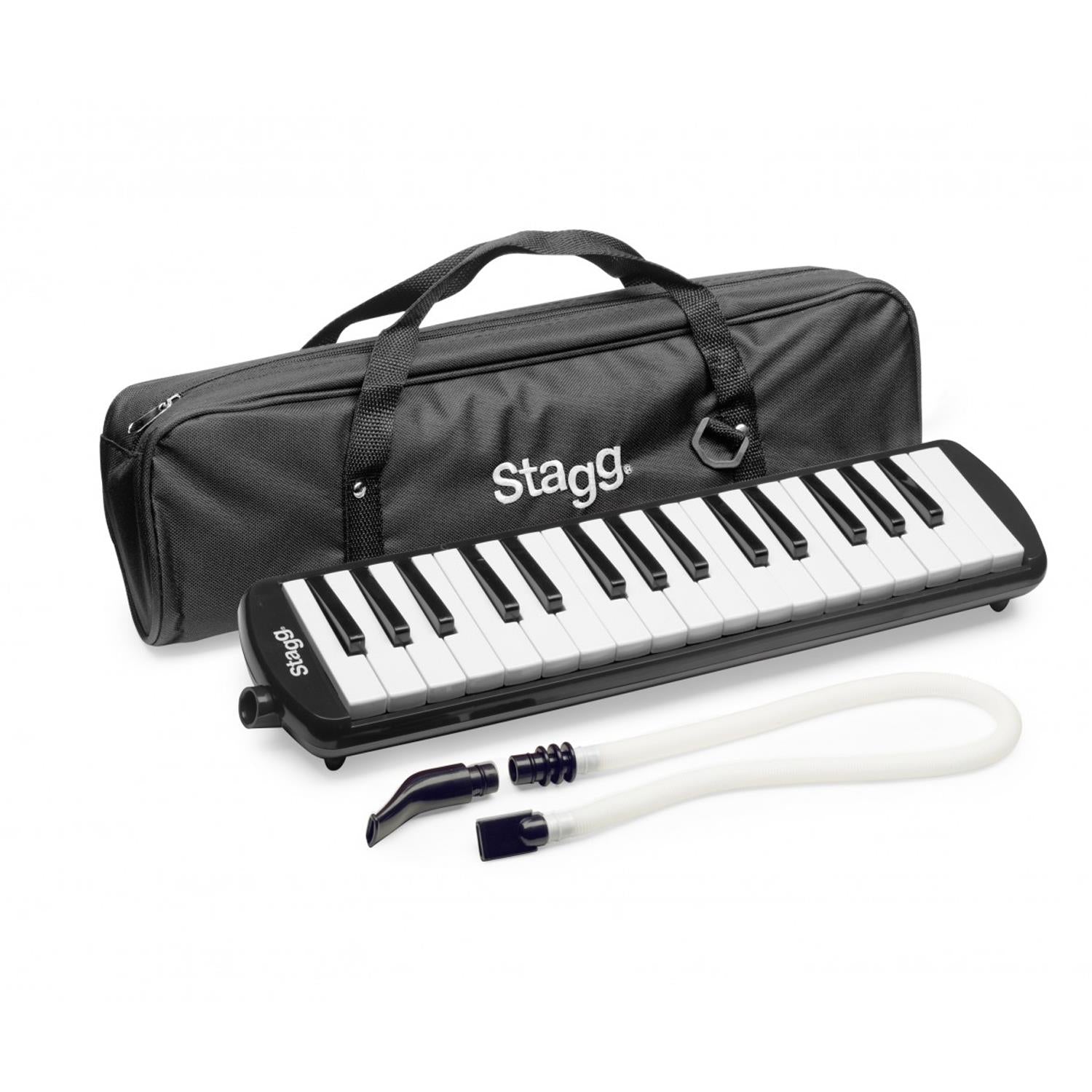 Stagg MELOSTA32 BK Black plastic melodica with 32 keys and black bag