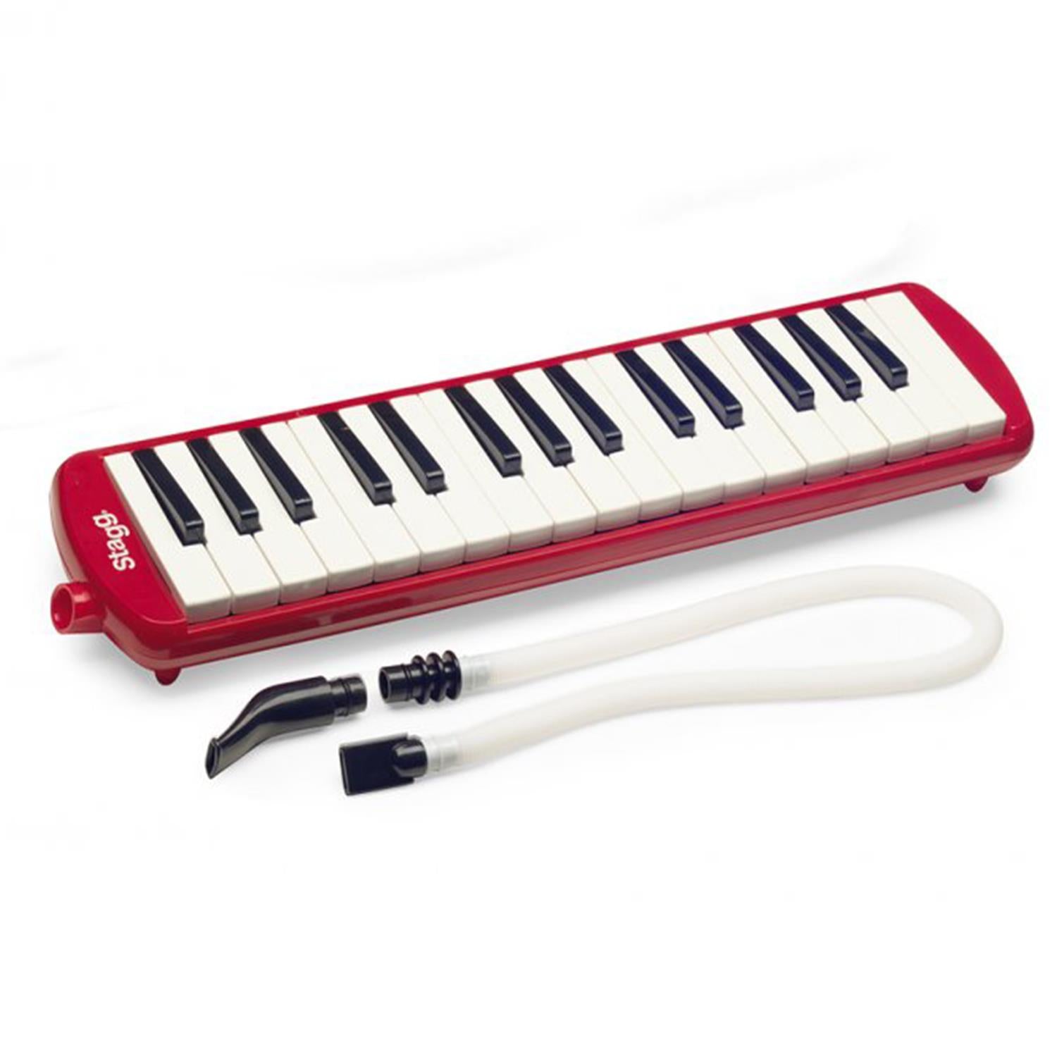 Stagg MELOSTA32 RD Red plastic melodica with 32 keys and black and red bag