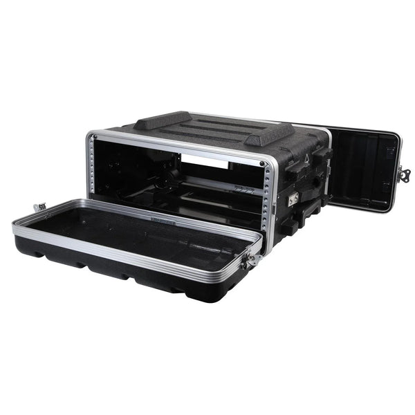 Pulse ABS-4UTR 3U 19" Rack ABS Flight Case Trolley with Wheels