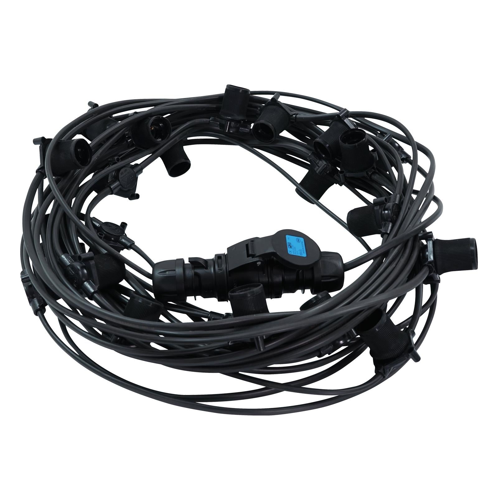 PCE 100M ES Festoon 3M Spacing with 16A Plug and Socket