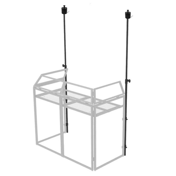 Ultimax DJ Booth LP BK Lighting Pole Kit with Top Hats and Carry Bag