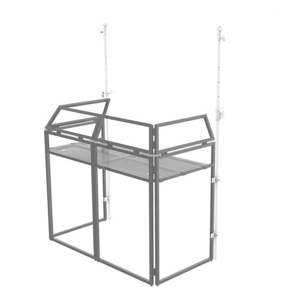 Ultimax DJ Booth LP WH White  Lighting Pole with Top Hats and Carry Bag