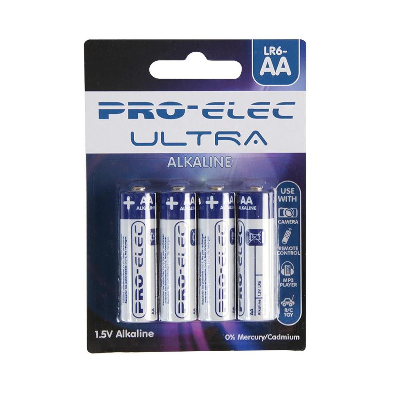 Pro Elec AA Ultra Alkaline Batteries 4 Pack