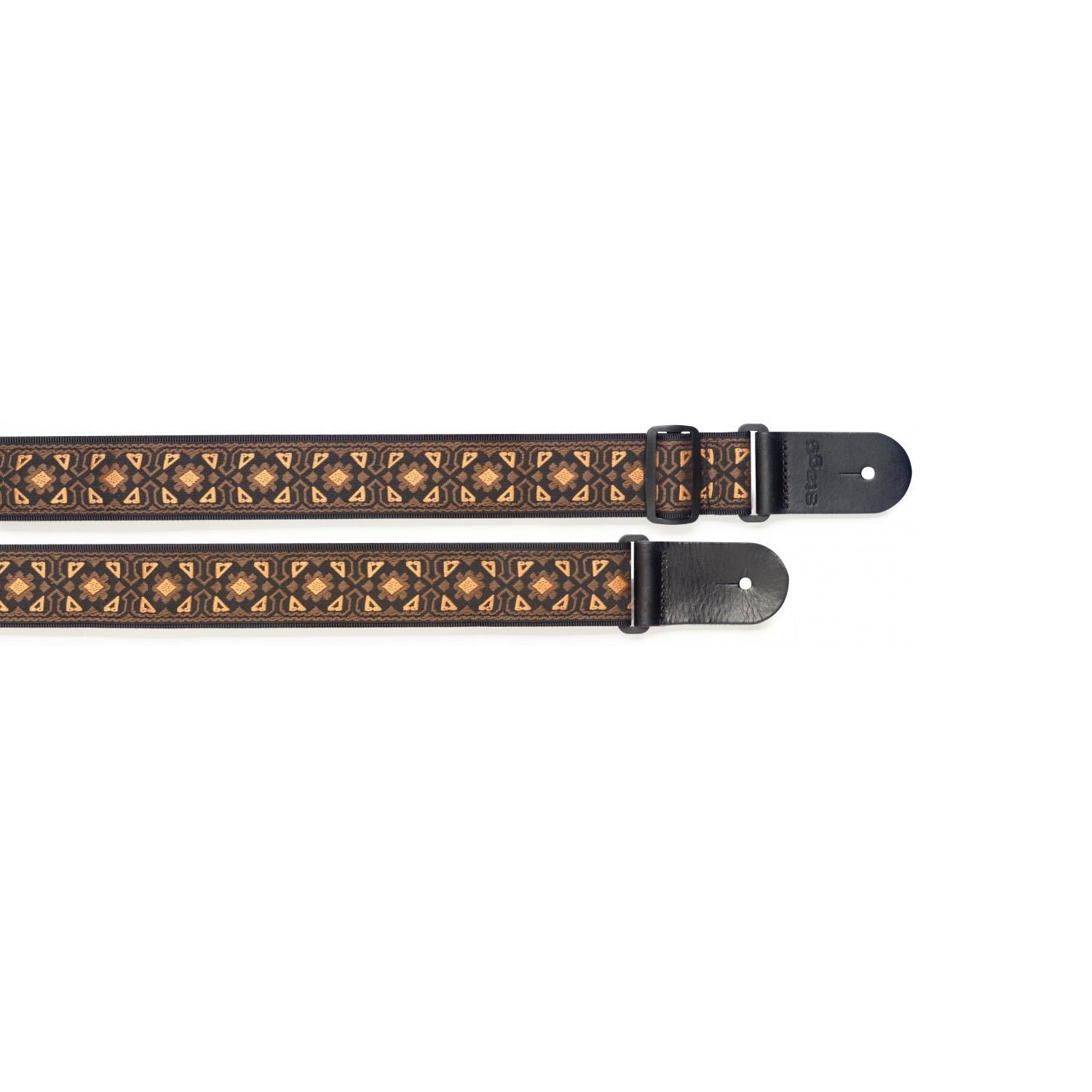 Stagg SWO-FLO ORN Orange Woven Nylon Guitar Strap