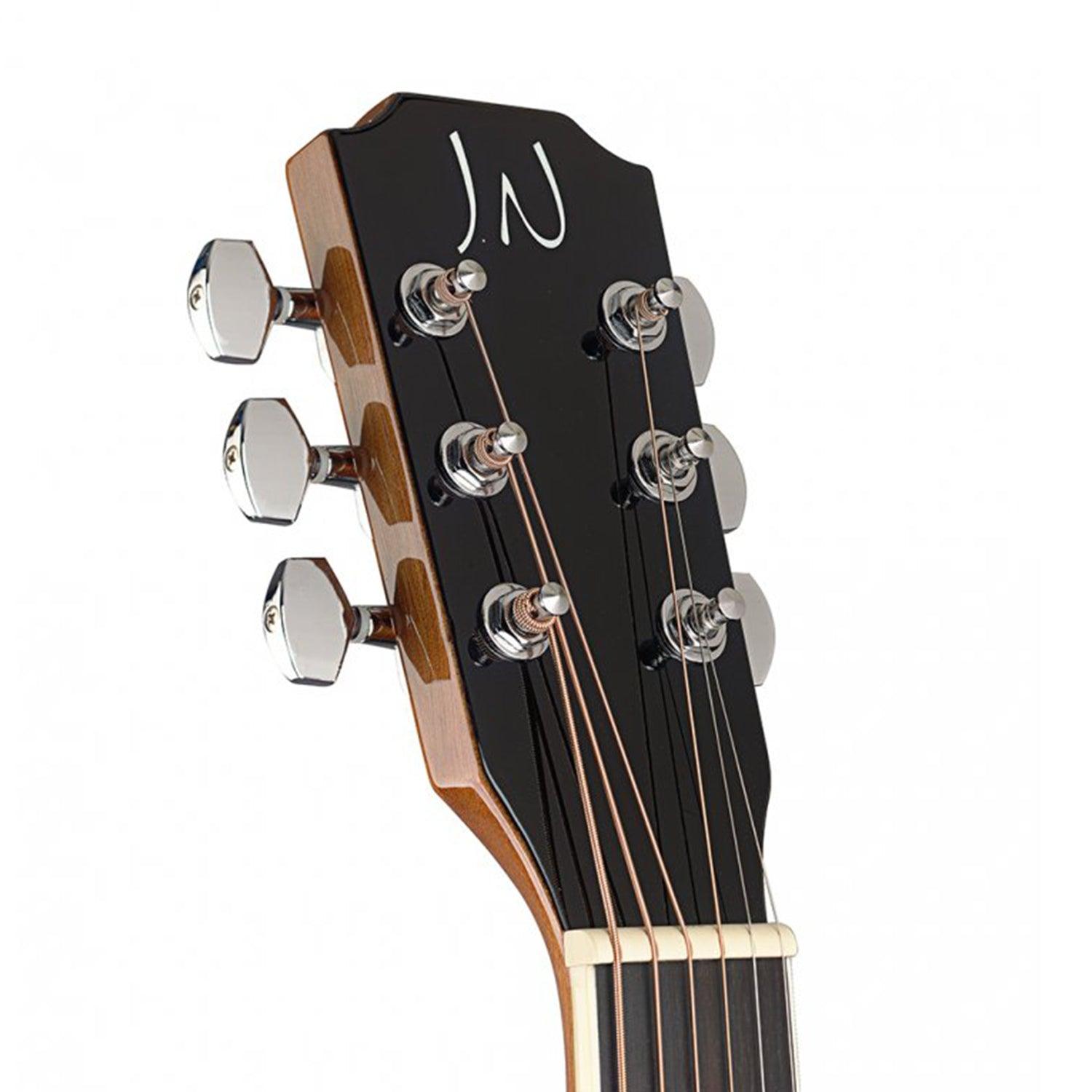 J.N Guitars BES-A DCB Dark Cherryburst Acoustic Auditorium Guitar with Solid Spruce Top, Bessie series - DY Pro Audio