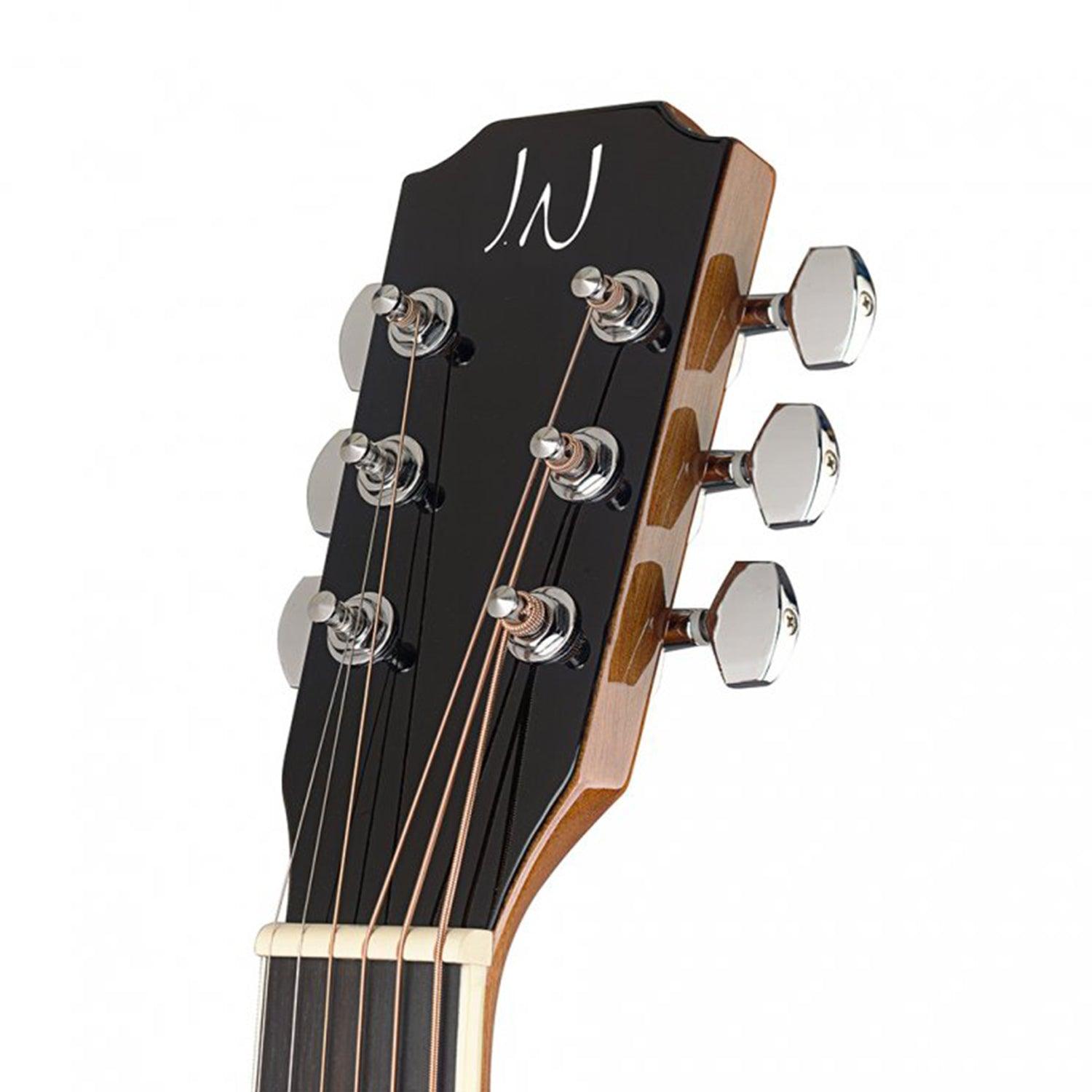 J.N Guitars BES-A DCB LH Dark Cherryburst Acoustic Auditorium Guitar with Solid Spruce Top, left-handed, Bessie series - DY Pro Audio