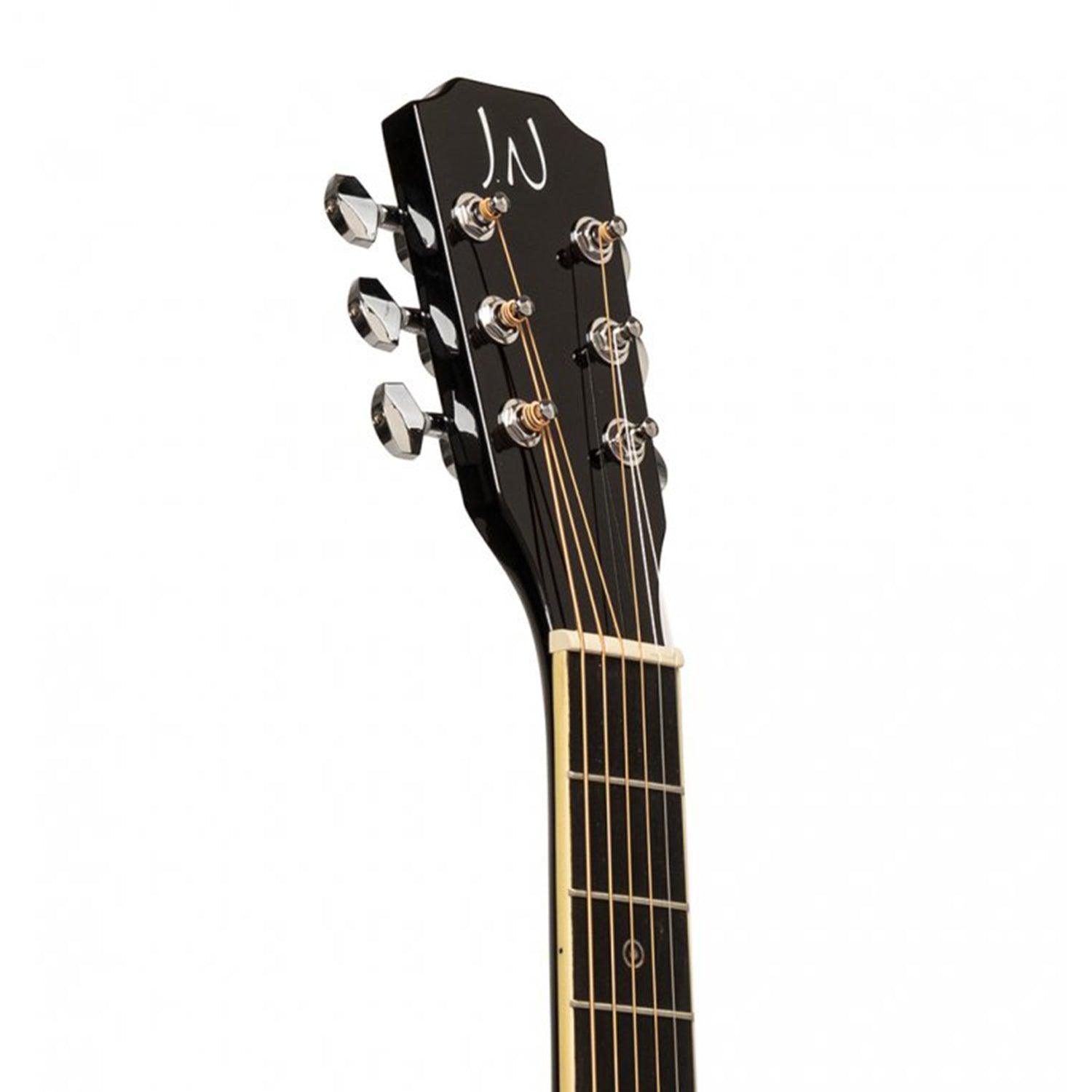 J.N Guitars BES-A MINI BK Acoustic Travel Guitar with Solid Spruce Top, Bessie series - DY Pro Audio