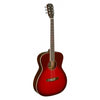 J.N Guitars BES - A TRB Transparent Redburst Acoustic Auditorium Guitar with Solid Spruce Top, Bessie series