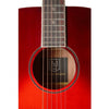 J.N Guitars BES - A TRB Transparent Redburst Acoustic Auditorium Guitar with Solid Spruce Top, Bessie series