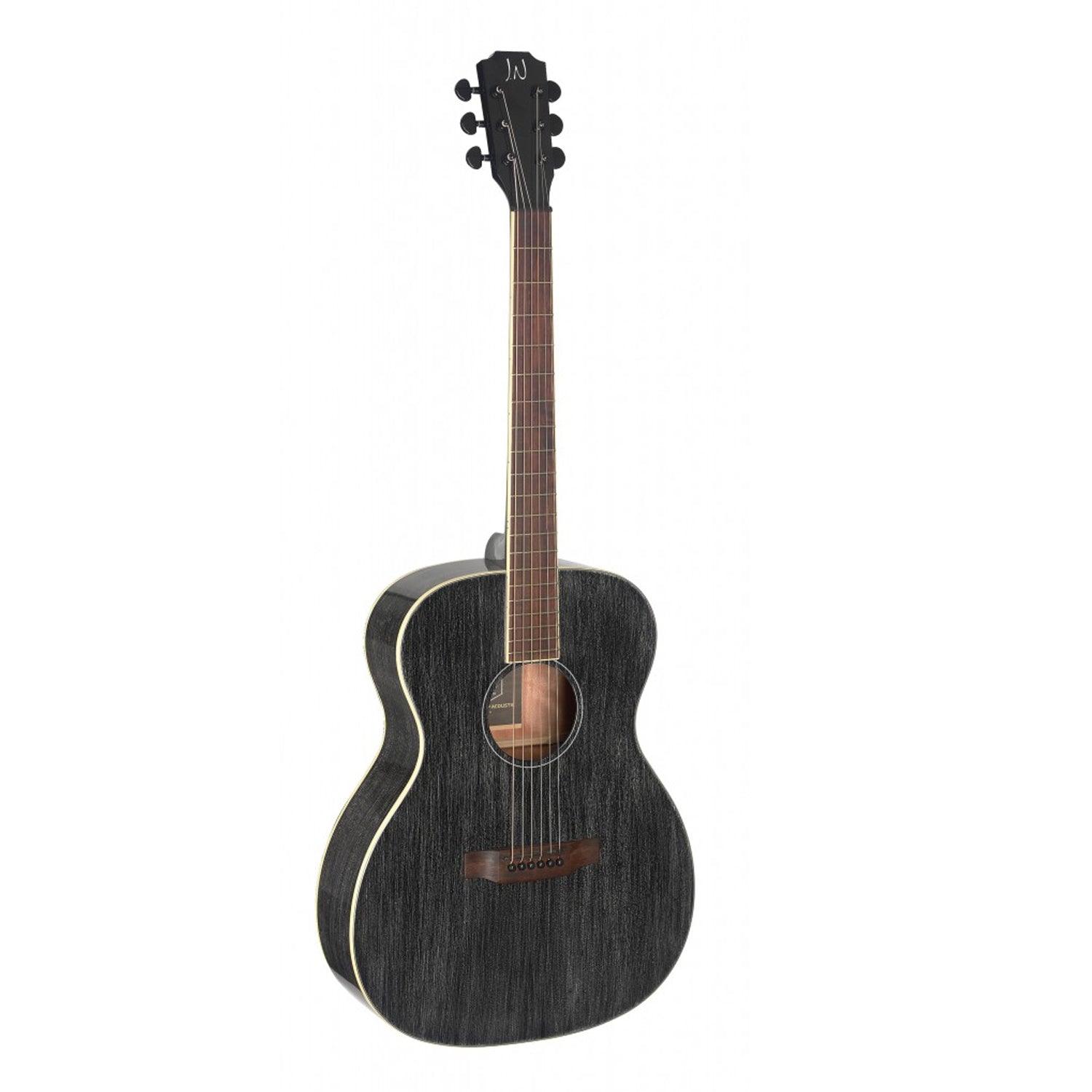 J.N.Guitars YAK-A Acoustic Auditorium Guitar with Solid Mahogany Top, Yakisugi series - DY Pro Audio