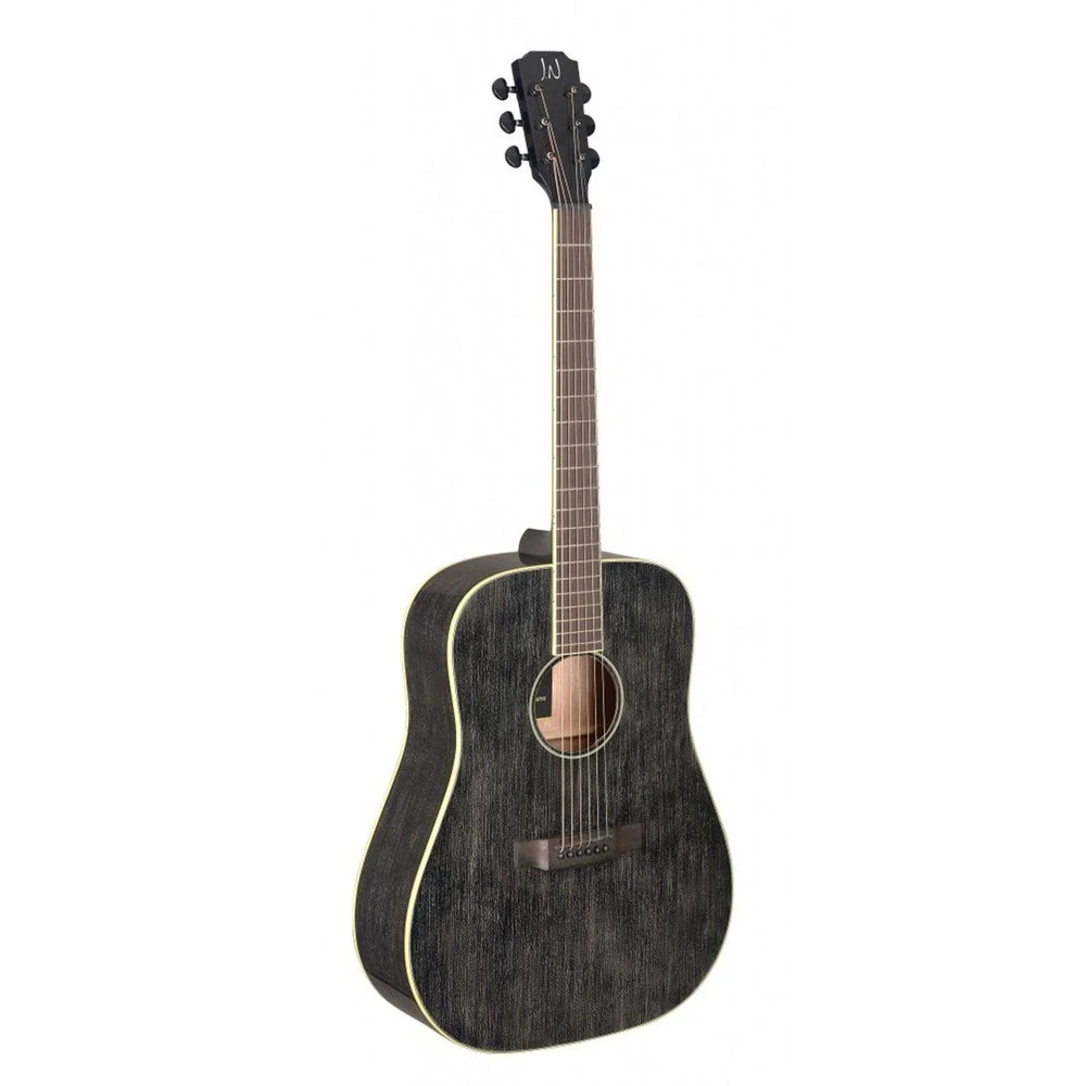 J.N.Guitars YAK - D Acoustic Dreadnought Guitar with Solid Mahogany Top, Yakisugi series