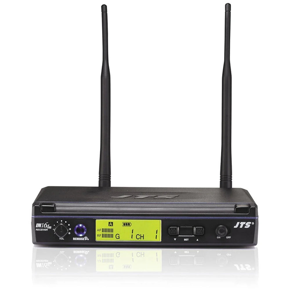 JTS IN-164R UHF PLL Single Channel Diversity Wireless Receiver, 606.5-642MHz - DY Pro Audio