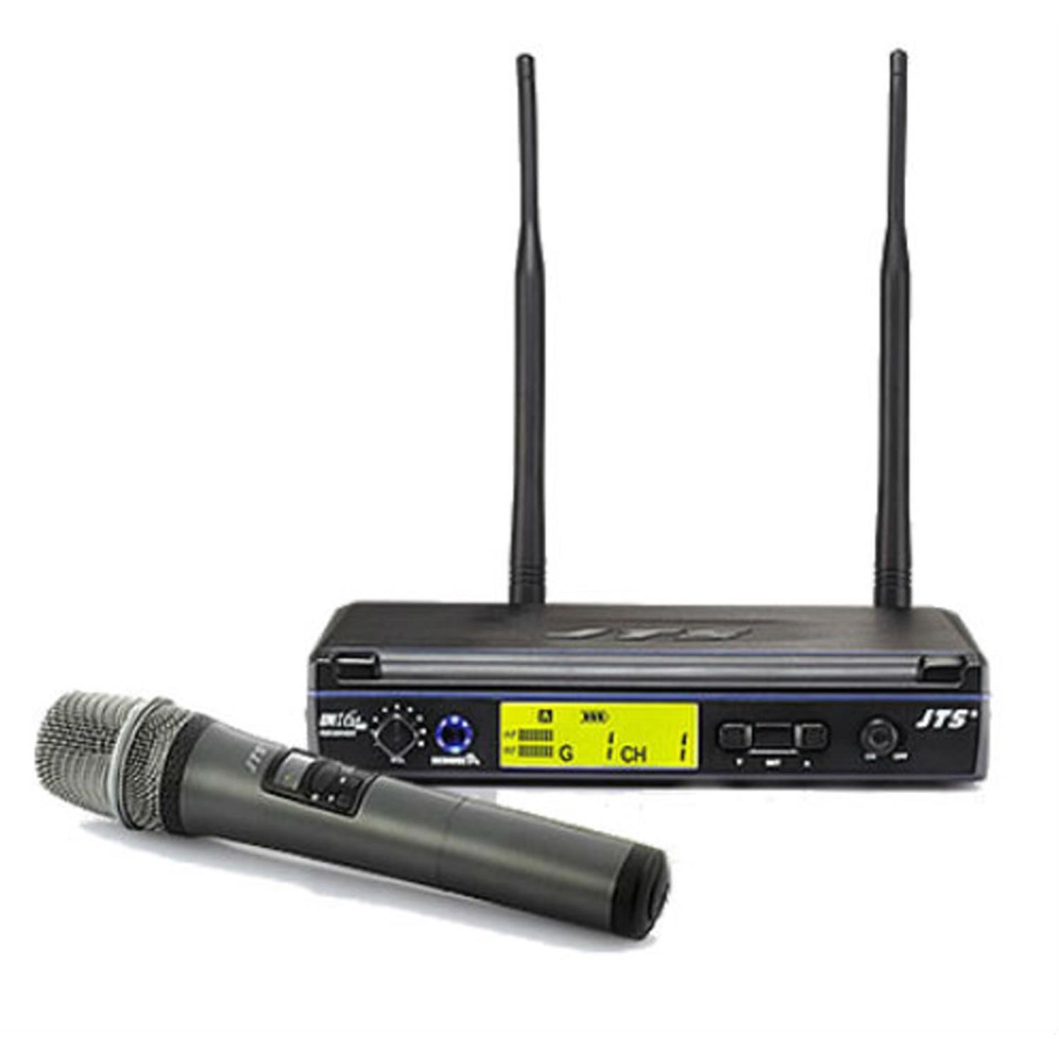 JTS IN-164R/IN-264TH UHF PLL Single Channel Diversity Handheld Wireless System, 606.5-642MHz - DY Pro Audio