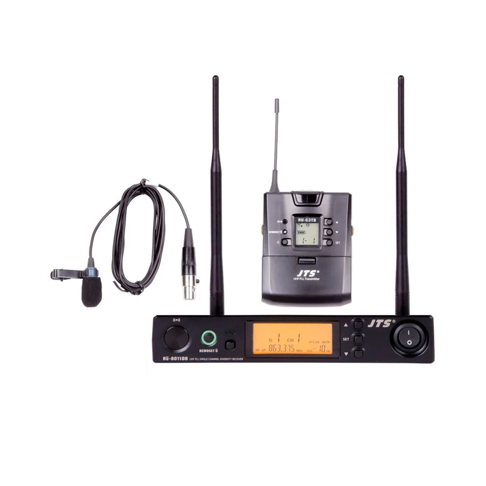 JTS RU-8011DB RU-G3TB+CM-501 Single Channel UHF Bodypack Wireless System (823-865Mhz) - DY Pro Audio