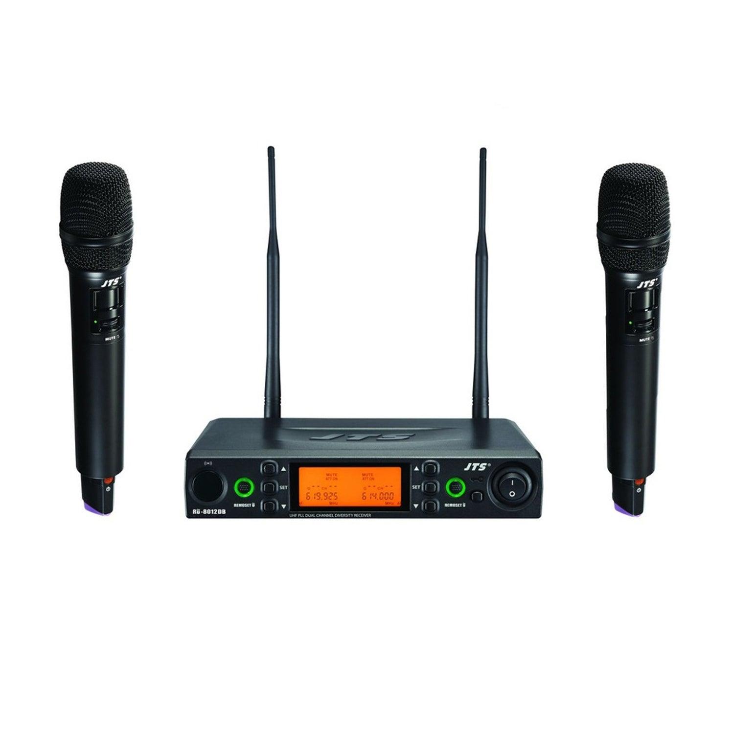 JTS RU-8012DB RU-G3TH Dual Channel UHF Handheld Wireless System (606.5-642Mhz) - DY Pro Audio