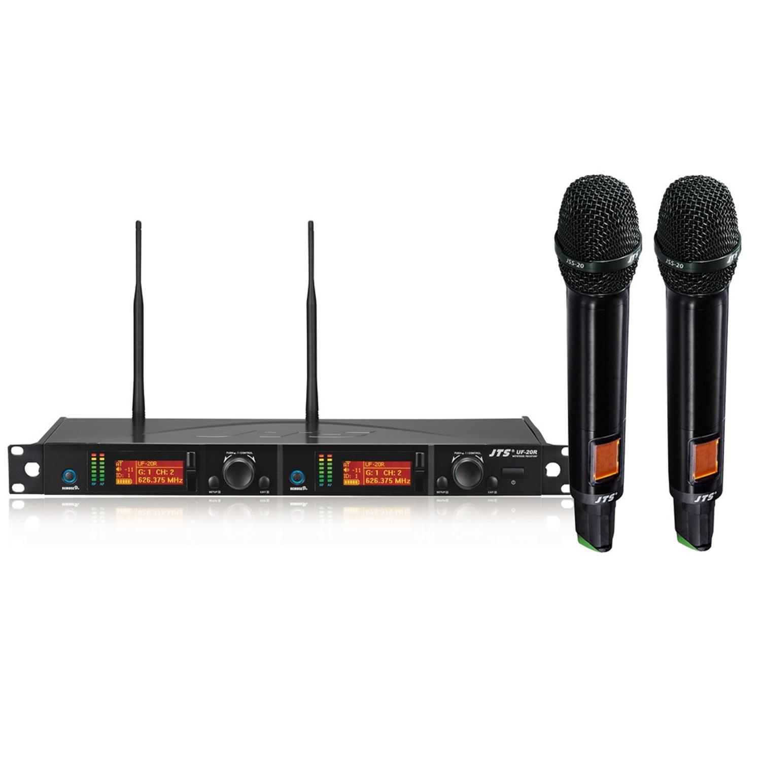 JTS UF-20R/JSS-20 Dual Channel True Diversity Wireless Microphone System - DY Pro Audio