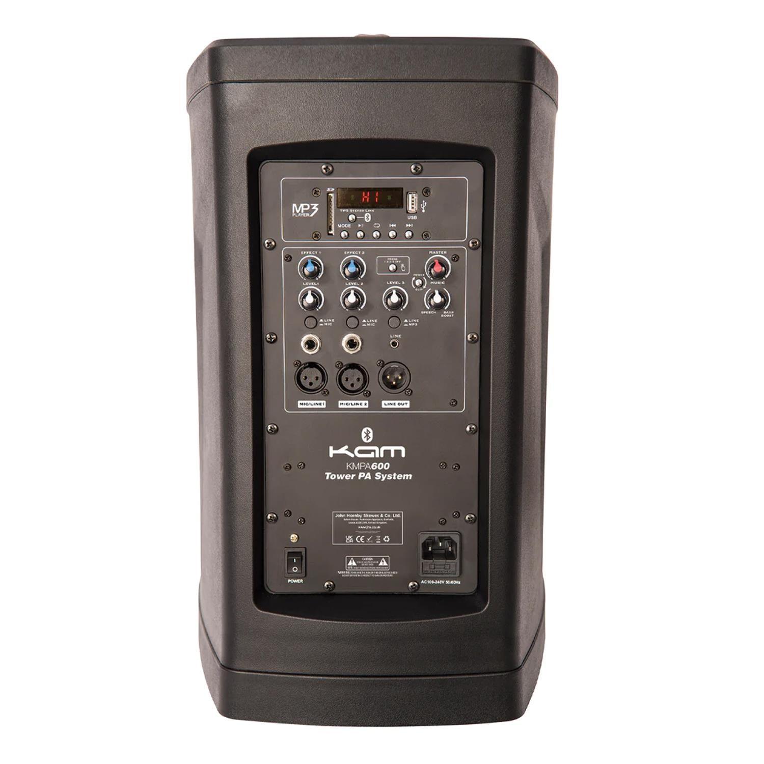 Kam KMPA600 Compact PA System with LED Lighting and Bags - DY Pro Audio