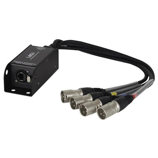 LEDJ EtherCON to DMX Multicore Adaptor 3-Pin Male XLR Tails - DY Pro Audio