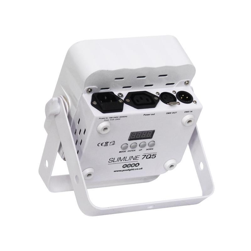 LEDJ Slimline 7Q5 RGBA Par Can White - DY Pro Audio