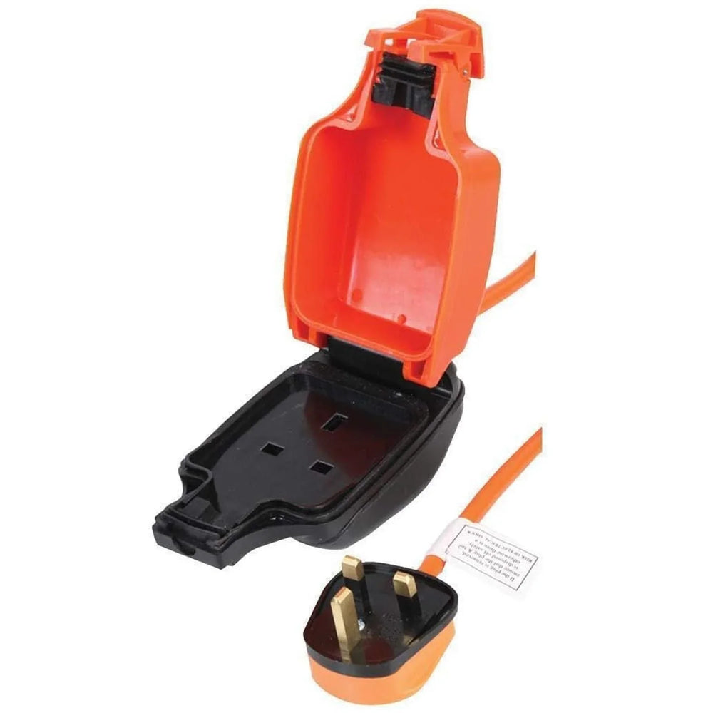 Mains Extension Lead with Outdoor 1 - Gang Socket, IP54, 10m