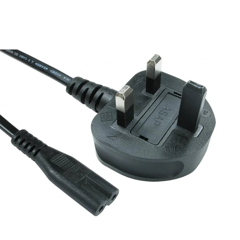 Mercury 1m Mains Power lead Figure 8 to UK Plug