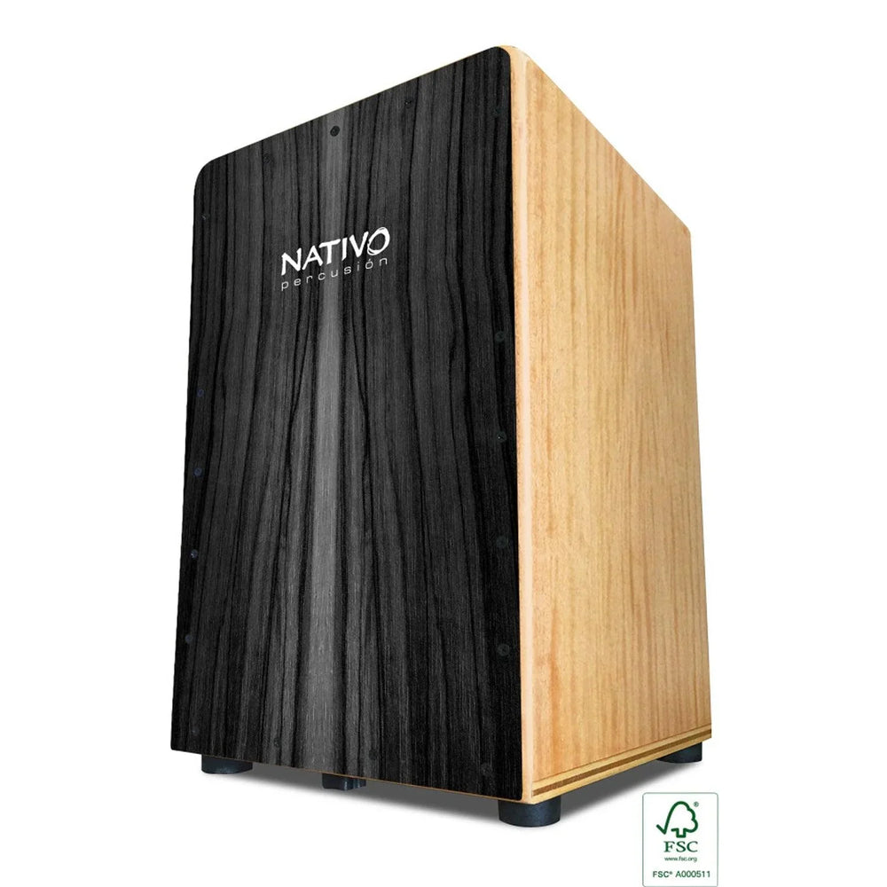 Nativo INIC - BLACK Inicia Series Standard - Sized Class A Oak Cajon with Black Front Board Finish