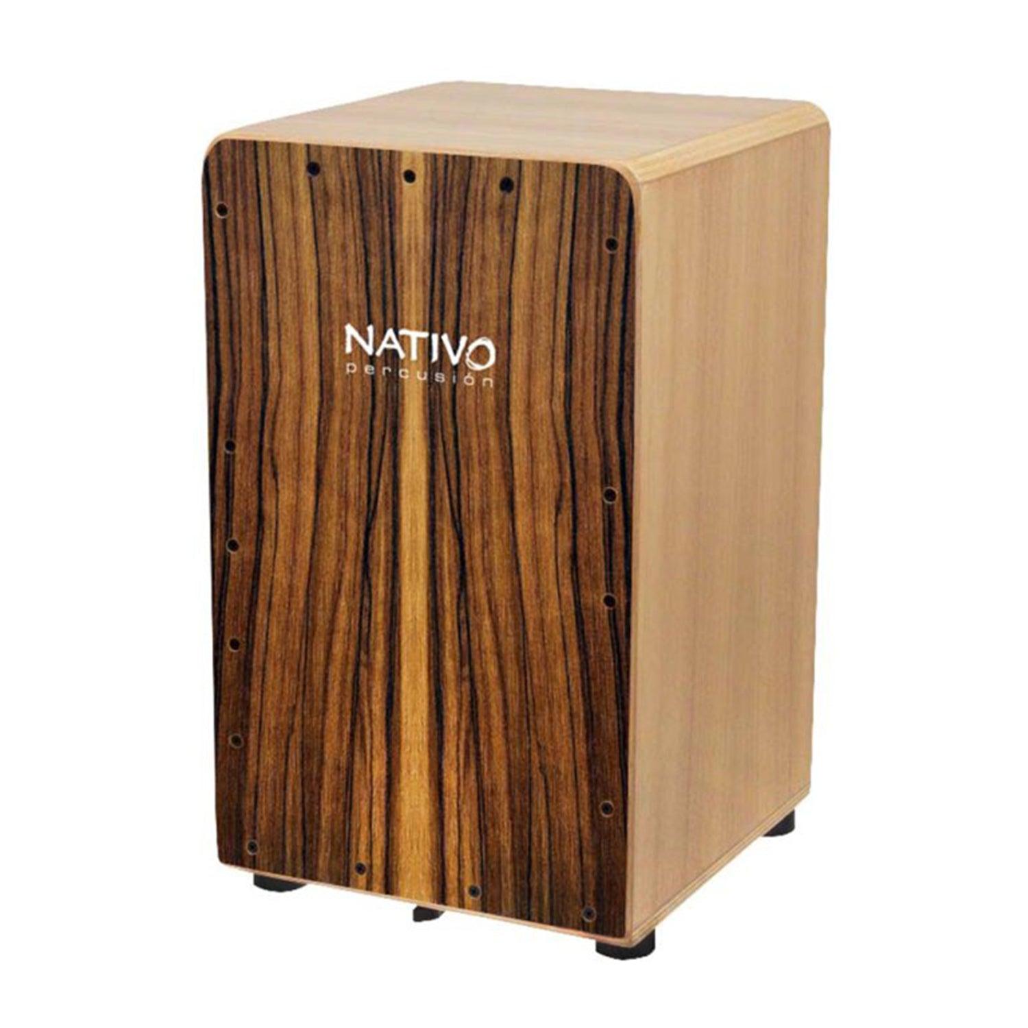 Nativo INIC-BROWN Inicia Series Standard-Sized Class A Oak Cajon with Brown Front Board Finish - DY Pro Audio