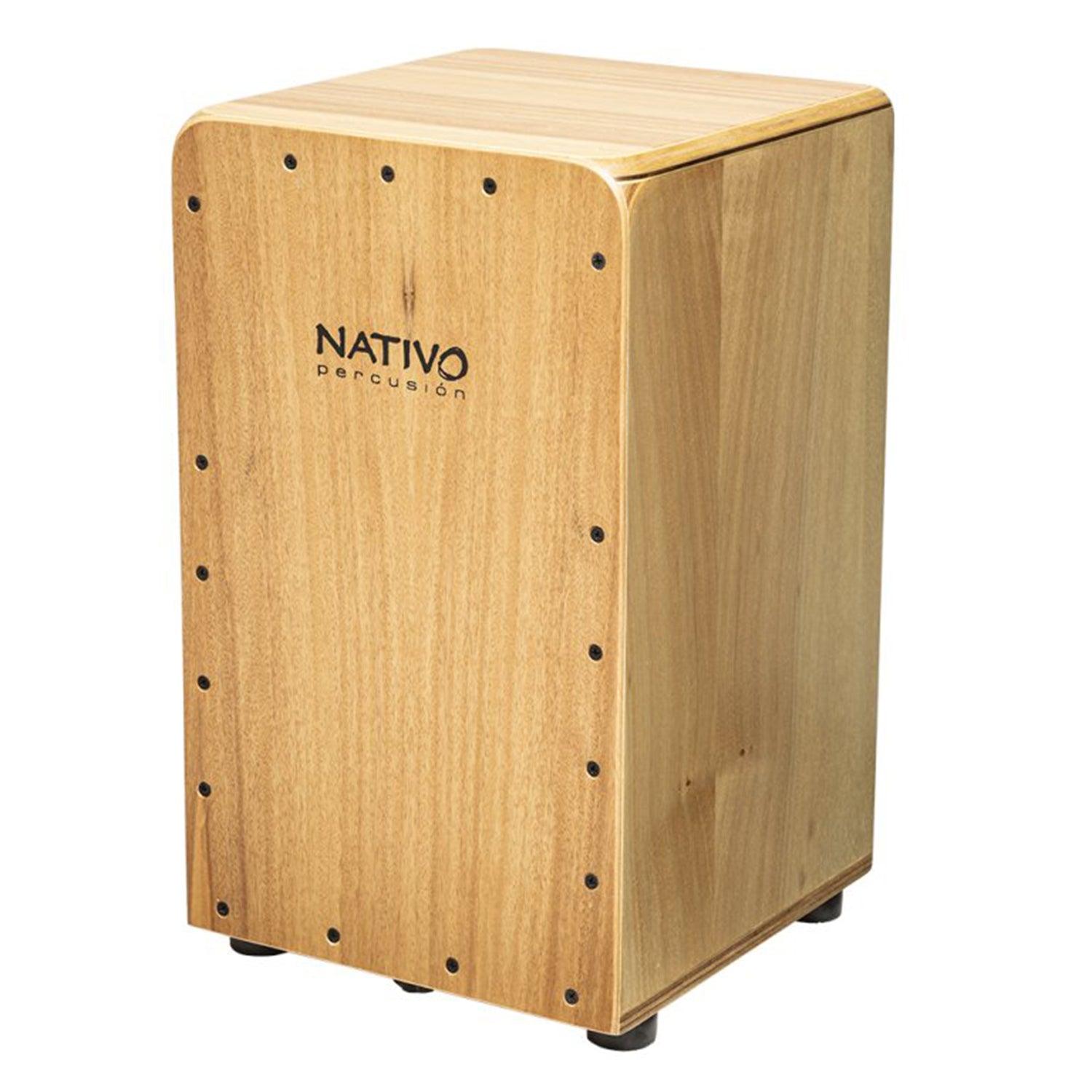 Nativo INIC-NATURAL Inicia Series Standard-Sized Class A Oak Cajon with Natural style Front Board Finish - DY Pro Audio