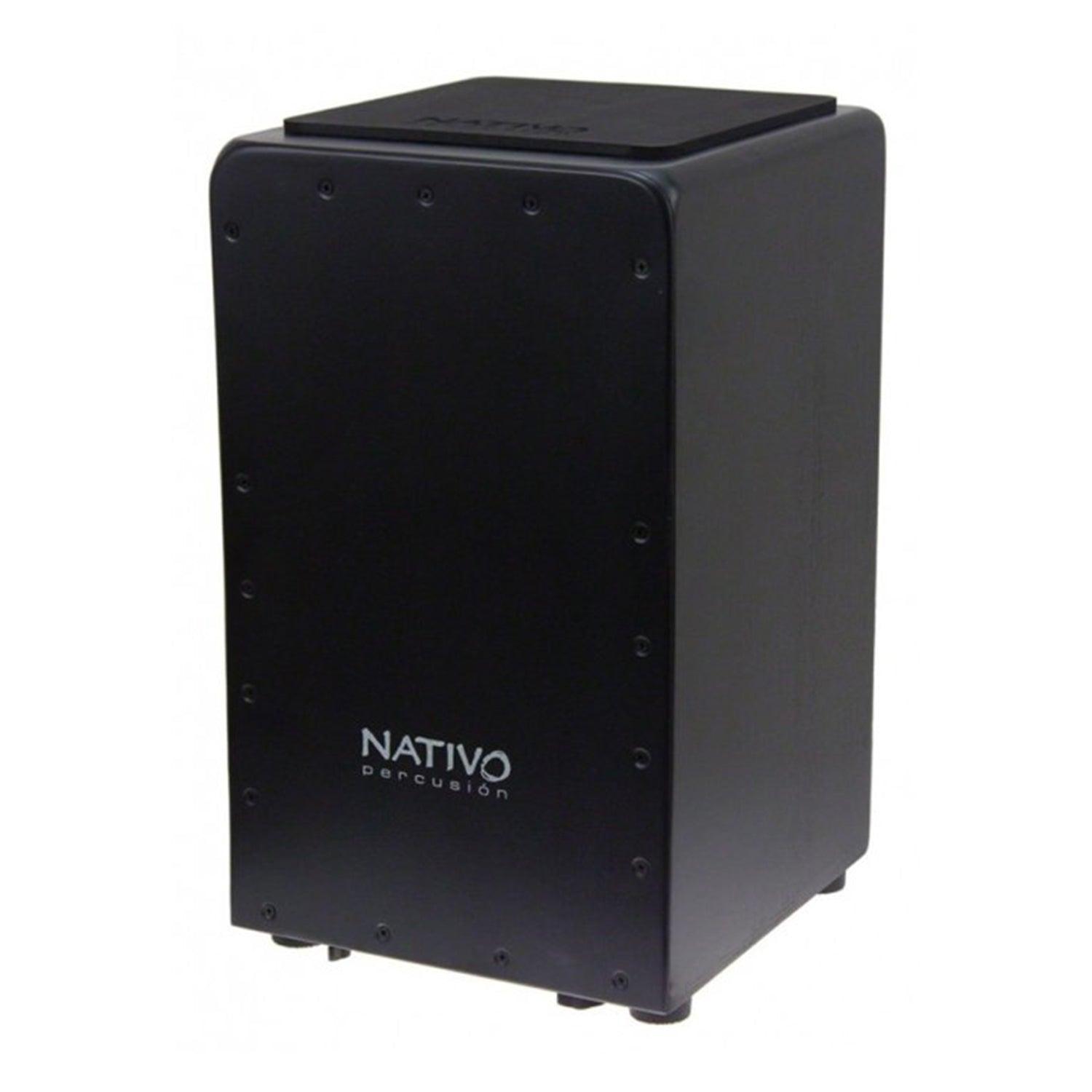 Nativo STUD-BLACK Studio Series Standard-sized Class A Oak Cajon Black Finish - DY Pro Audio