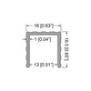 Penn Elcom 13mm U - Channel with 16.5mm Legs - 2m Long