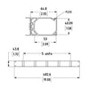 Penn Elcom CMP - 1U 1U Panel with 5 Plastic Rings for Cable Management
