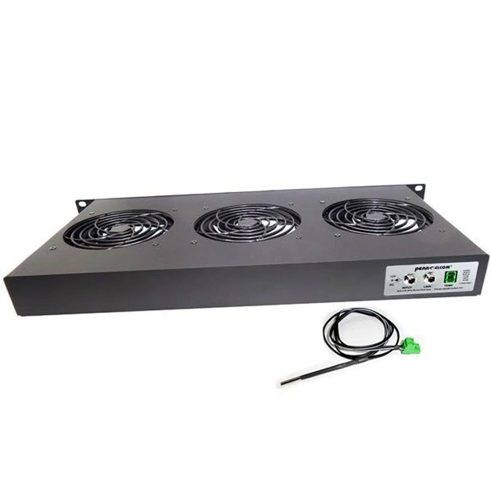 Penn Elcom FT01Q - DTC 1U Thermostatically Controlled Quiet Rack Fan Tray (Celsius)