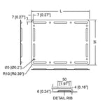 Penn Elcom Medium Black Surface Mount Label Dish for Self-Adhesive Tour Labels - DY Pro Audio