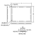 Penn Elcom Medium Surface Mount Label Dish for Self-Adhesive Tour Labels - DY Pro Audio