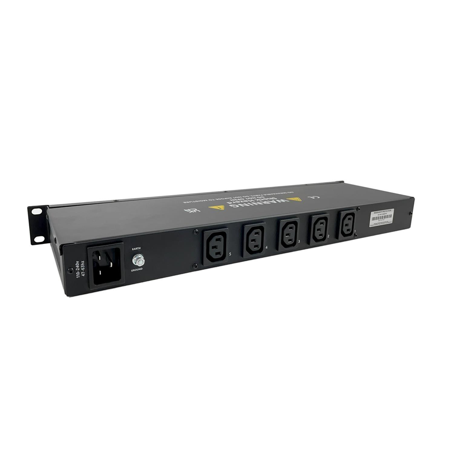 Penn Elcom PDU16-5DJ-AV-UK Type G 1U 16A 5 Channel Switched Power Distribution Unit - DY Pro Audio