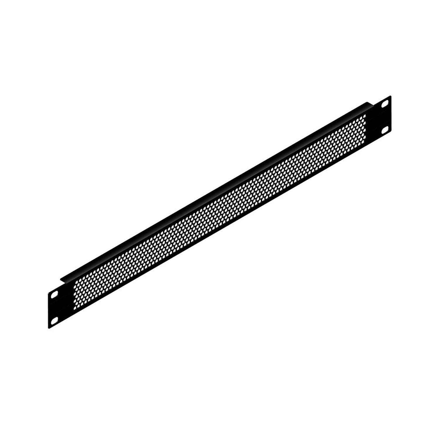 Penn Elcom R1286/1UVK 1U Black Perforated Flanged Rack Panel - DY Pro Audio