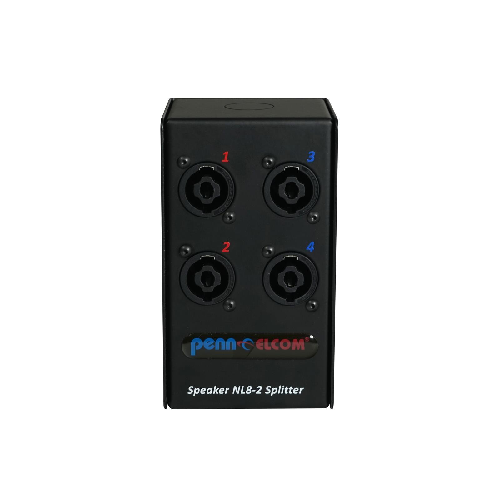 Penn Elcom R2SP82 Slimline 4-Way Speaker Splitter Box - DY Pro Audio