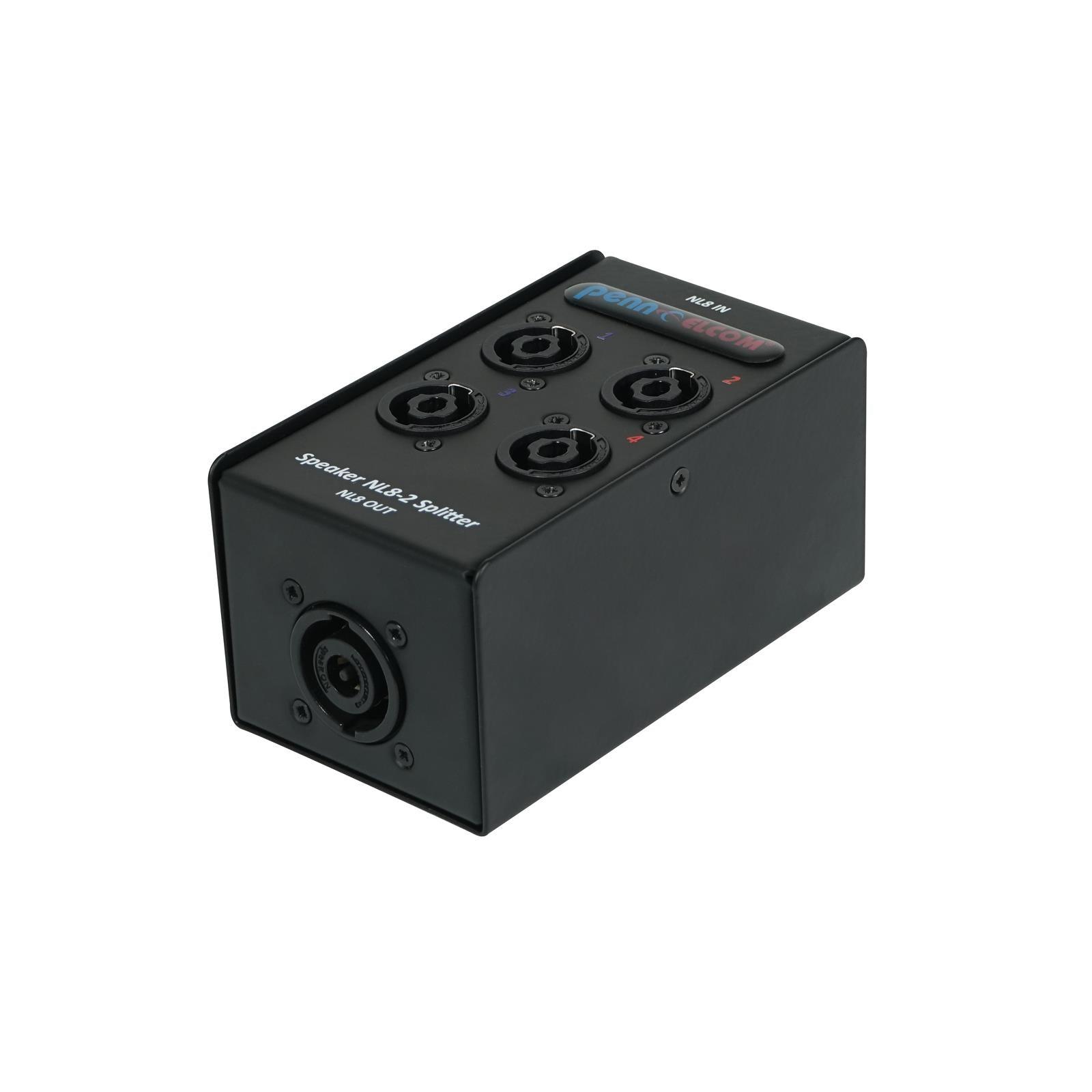 Penn Elcom R2SP82G2 Slimline 4-Way Speaker Splitter Box Feed Thru - DY Pro Audio