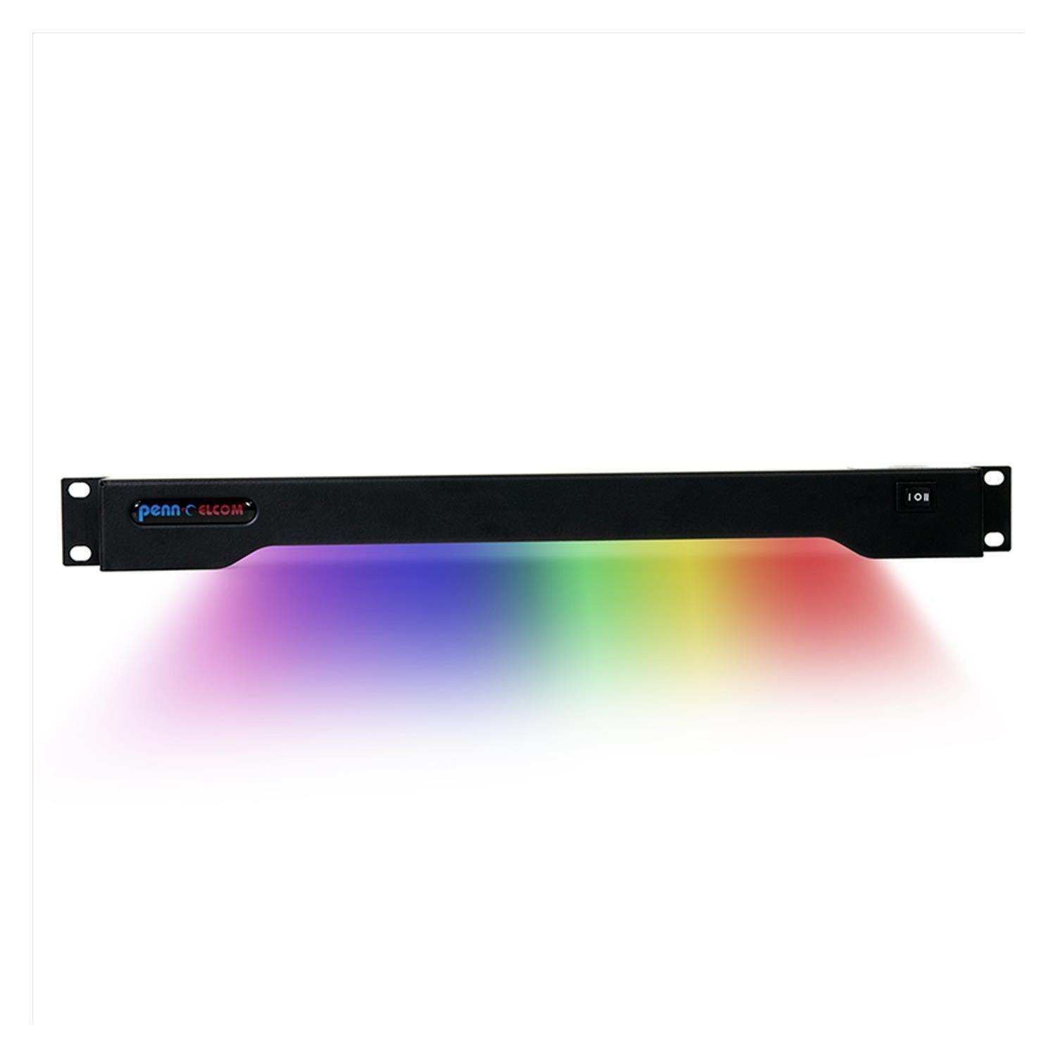 Penn Elcom RADM-23CW 1U LED Multicolor + White Rack Light - DY Pro Audio