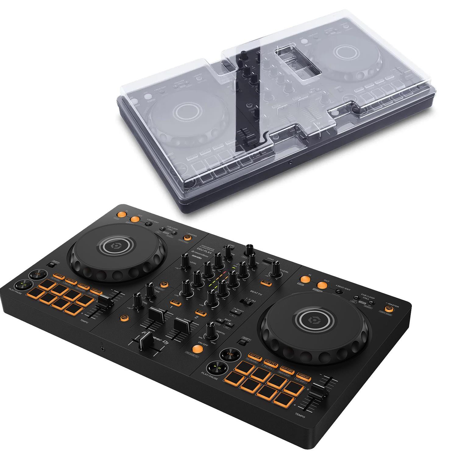 Pioneer DDJ-FLX4 DJ Controller & Decksaver FLX4 Bundle - DY Pro Audio