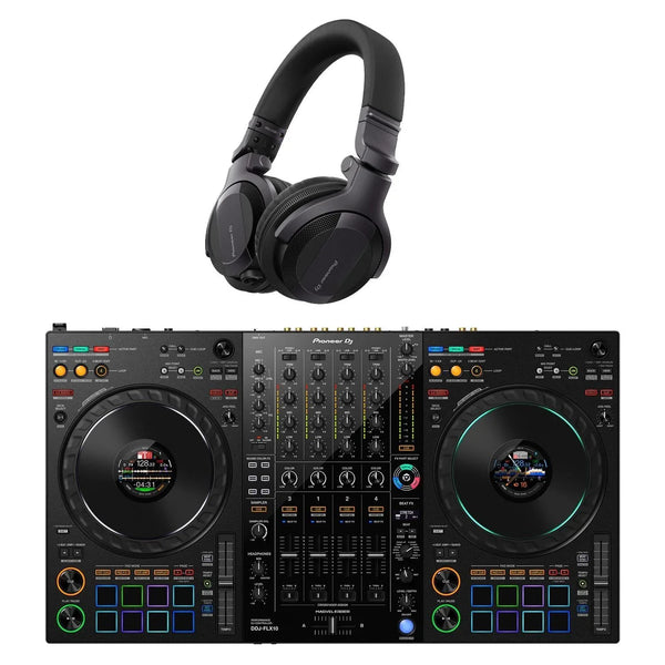Pioneer DJ DDJ - FLX10 DJ Controller & HDJ - CUE1 Headphones Bundle