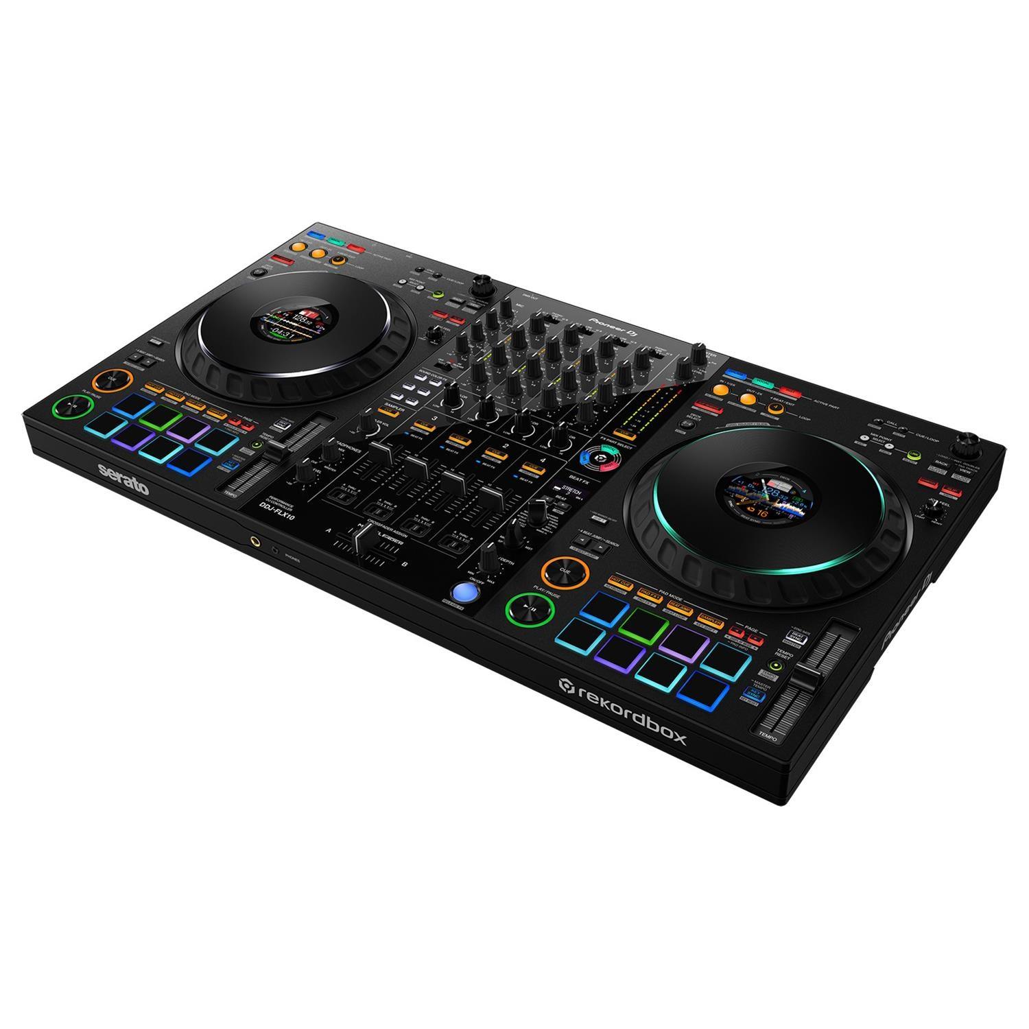 Pioneer DJ DDJ-FLX10 DJ Controller & HDJ-CUE1 Headphones Bundle - DY Pro Audio